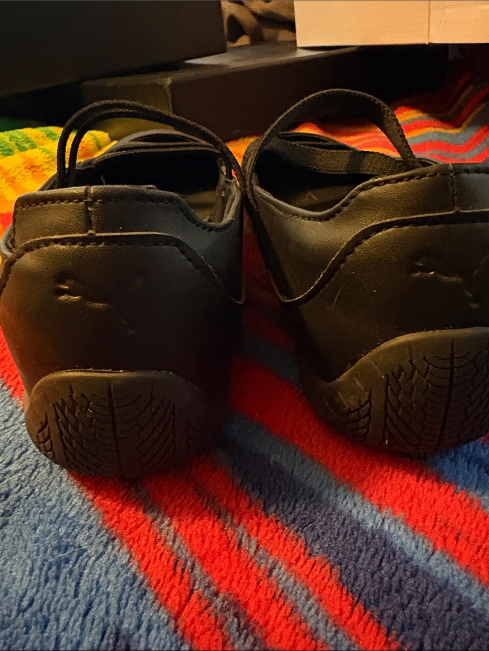 Puma Black Ortholite Strap Mary Jane Flats - Picture 2 of 4